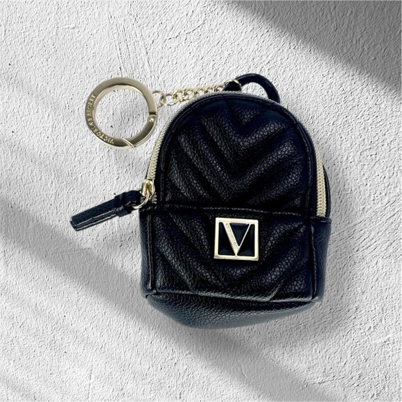 Victoria’s Secret Black Handbag Mini Backpack Purse- NWOT - Picture 1 of 3